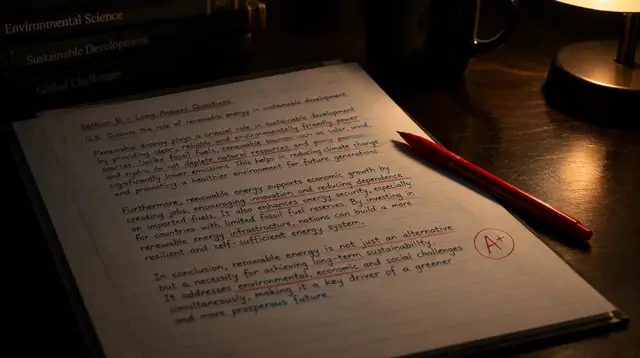 Illustration for the study skills guide "How to Write Board Exam Answers Examiners Reward" — Jenedu study and career resources for students in Pakistan